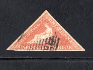 Cape of Good Hope Scott #1,  VF,  Used, Wmk. 15, CV $400.00   .... 1190089