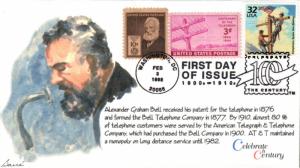 #3183e Transcontinental Phone Line Combo Barre FDC