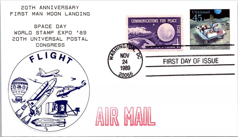 FDC 1989 - 20th Universal Postal Congress / Comms for Peace - Wash, DC - F36768