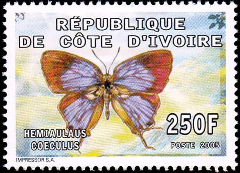 Ivory Coast 2005 Imperf. Butterflies 2005 Full N° 1389-1392 BL 84-88