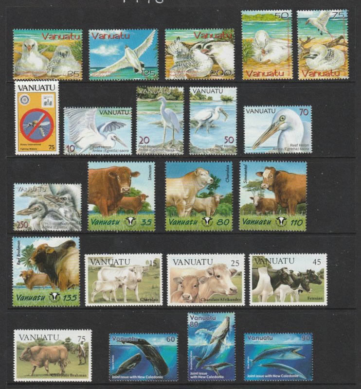 Vanuatu x 5 sets & 1 mini sheet all MNH