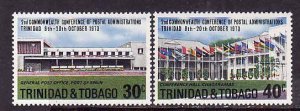 Trinidad & Tobago-Sc#239-40-unused NH set-Flags-1973-