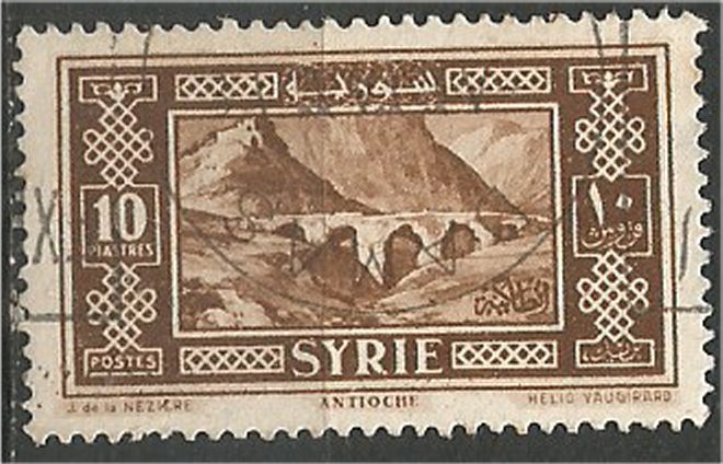 SYRIA, 1930,  used 10p, Bridge Scott 226