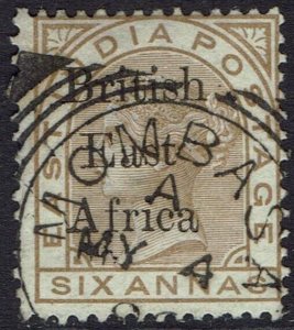 BRITISH EAST AFRICA 1895 QV INDIA OVERPRINTED 6A USED