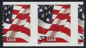 3632A - Scarce Misperf / Diecut ShiftError / EFO Pair Flag Mint NH