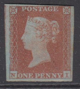 SG 8 1d Red Brown lettered NI mounted mint 4 close to huge margins CAT £600 