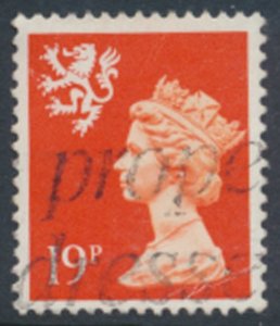 Scotland GB  Machin 19p SG S62  Used  AOP  perf 15 x 14 SC# SMH37 