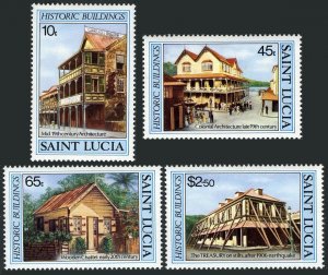 St Lucia 645-648,MNH.Michel 644-647. Local Architecture,1984.