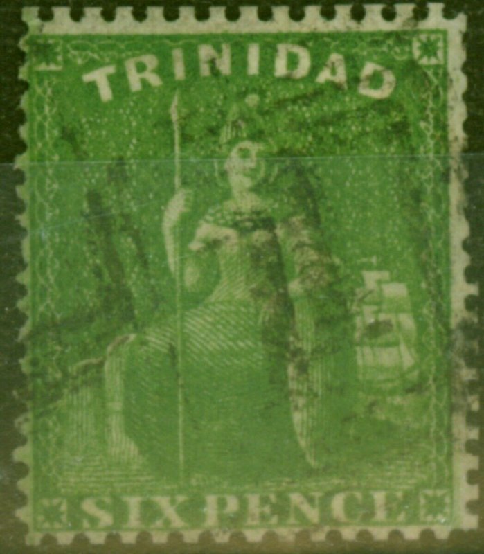 Trinidad 1860 1s Dp Green SG50 Fine Used 