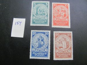 Germany 1924 MNH SC B8-11  SET XF 160 EUROS (157)