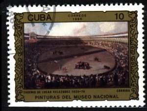 CUBA Sc# 2911  MUSEUM PAINTINGS  10c  1986  used cto