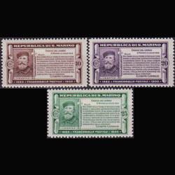 SAN MARINO 1932 - Scott# 143-5 Garibaldi 10-25c LH