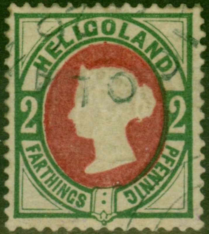 Heligoland 1875 2pf (1/2d) Deep Rose & Deep Green SG11 Fine Used