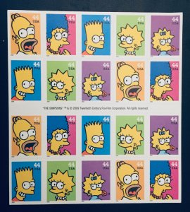 United States #4403b Simpsons Booklet MNH