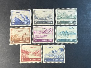 SWITZERLAND # C27-C34--MINT/HINGED----COMPLETE SET--AIR-MAIL--1941