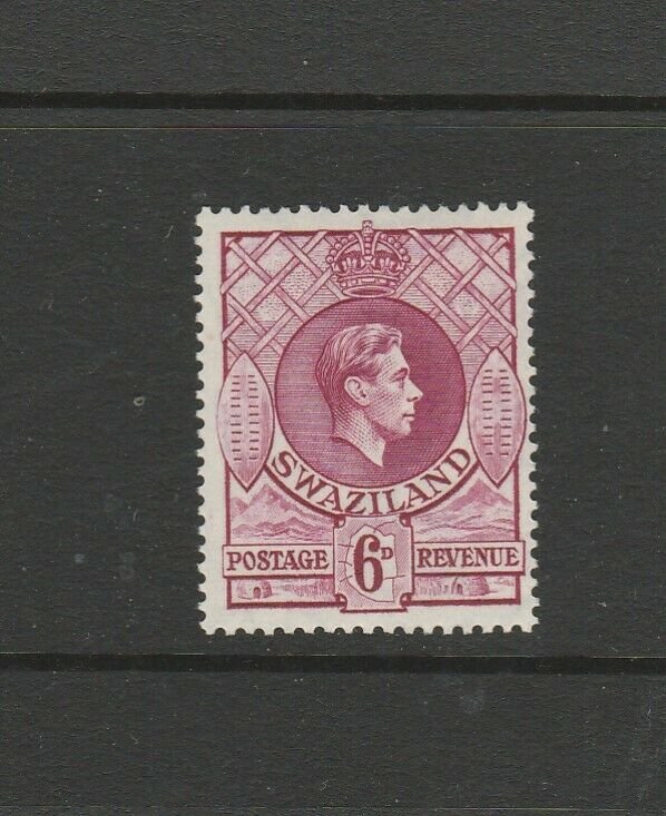 Swaziland 1938/54 GV1 Defs 6d Claret LMM SG 34c