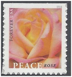 #5280 (50c Forever) Peace Rose Booklet Single 2018 Mint NH