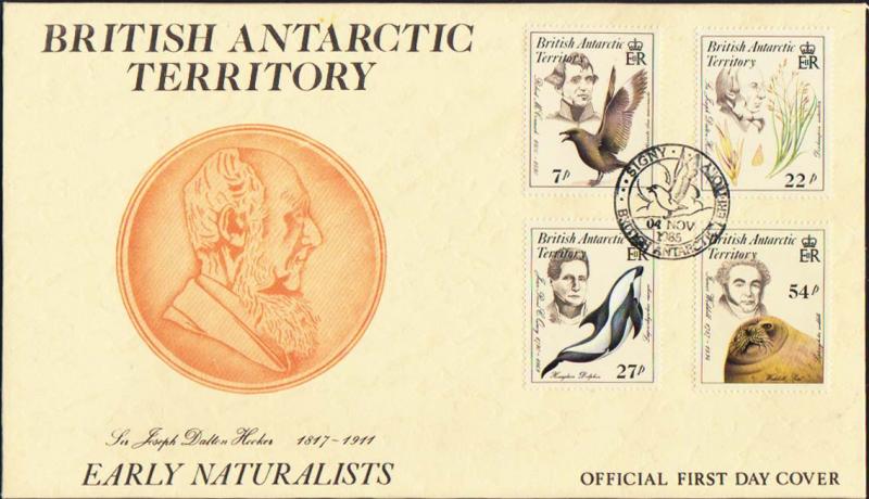 British Antarctic Territory Scott 125-128 Unaddressed.