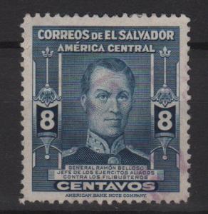 El Salvador 1947 - Scott 600 used - 8c, Ramon Belloso