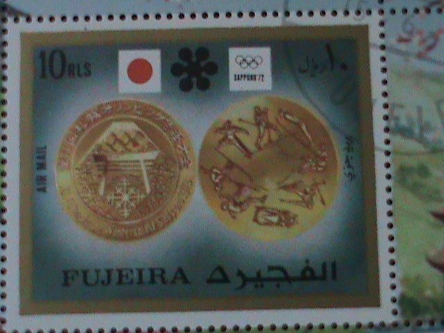 ​FUJEIRA-OLYMPIC GAMES SAPPORO'72-FUJI MOUNTAIN-CTO- S/S FANCY CANCEL-VF