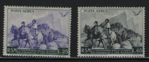 SAN MARINO, C60-C61, HINGED, 1949, HORSES