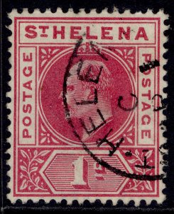 ST. HELENA EDVII SG54, 1d carmine, FINE USED.