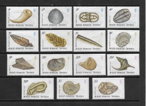 BRITISH ANTARCTIC TERRITORY #153-67 FOSSILS   MNH