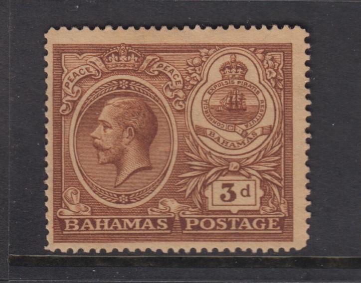 Bahamas -Scott 68 - Definitive - KGV -1920 - MH - Single 3p Stamp