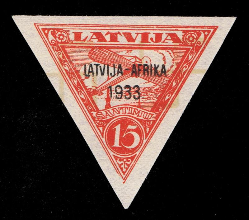 GENUINE LATVIA SCOTT #C10 MINT OG NH OVERPRINT - SCV $60 - PRICED TO SELL