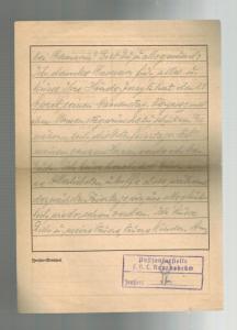 1943 Germany Ravensbruck Concentration Camp Letter KZ Anna Urnauska
