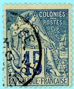 French Colonies, Scott #51, Used, with small faults
