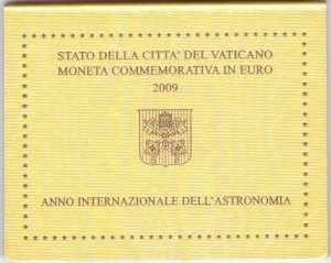 2009 Vatican City - Astronomy Year, 2 euros in folder - FDC