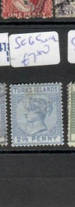 TURKS ISLANDS  (P2103B)  QV  2 1/2D   SG 55    MOG 