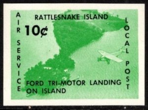 1966 US Rattlesnake Island Local Post First Issue Perfs & Imperfs Complete Set/6