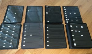 Stamp Stock Sheets Hanger Vis-O-Grip Lot of 271 + 14 VARIO Sheets USED 