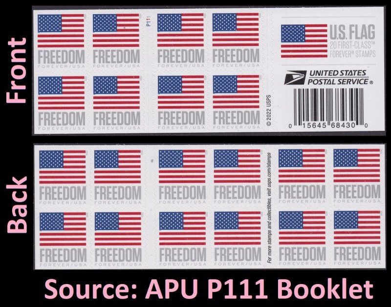 Forever Stamps US Flag Booklet of 20 Stamps (MNH)