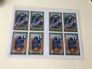 Manama Colourful fish  stamps sheet Ref 54385