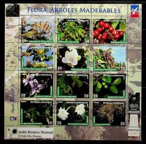 DOMINICAN REP. Sc 1600 NH MINISHEET OF 2016 - FLOWERS - (CT5)