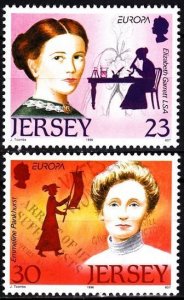 JERSEY 1996 EUROPA: Famous Women. Doctor, Firewoman. Complete set, MNH