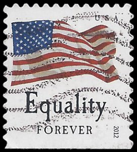 #4647 (45c Forever) Four Flags Equality Booklet Single 2012 Used