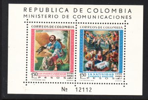 Colombia C388 Souvenir Sheet MNH VF