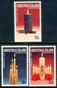 Christmas Island 1983 Sc 145-7 Wax Candles Flames Stamps MNH