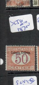 ERETRIA ITALIAN COLONY (P0803B)  POSTAGE DUE  50C  SC J6   MOG 