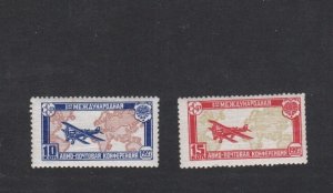 KAPPYSTAMP  RUSSIA #C10-C11  1927 AIRMAIL SET MINT HINGED  SMH843