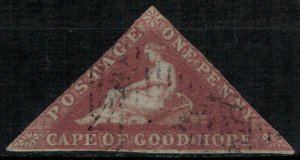 Cape of Good Hope #1  CV $400.00  World's first triangular stamp