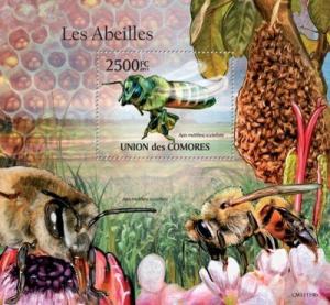 Comoros - Bees - Mint Stamp Souvenir Sheet MNH 3E-391