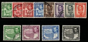 SOMALILAND SG93/104 1938 DEFINITIVE SET USED