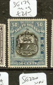 NORTH BORNEO   (P2907B) 50C  ARMS LION  SG179 MOG