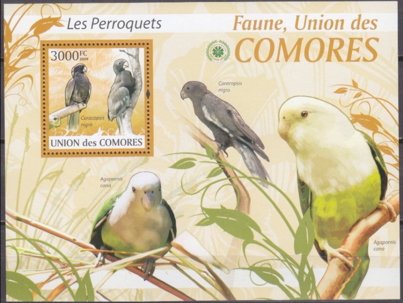 2009 Comoro Islands 2424/B521 Parrots 15,00 €