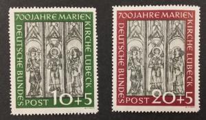 GERMANY, #B316-B317, 1951 set of 2. FVF, OG, MNH. CV$160.00.